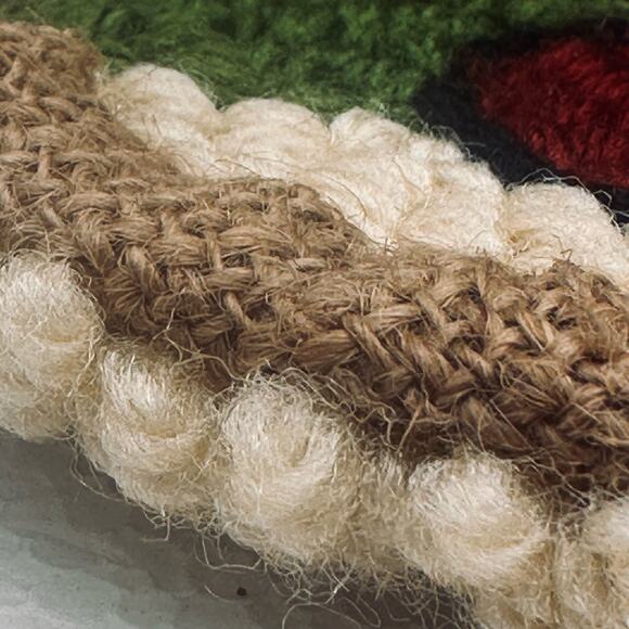 VTG Doll House Rug Handmade Hooked Circular 7” 1920's - 1930's 20s 30s - Picture 8 of 16